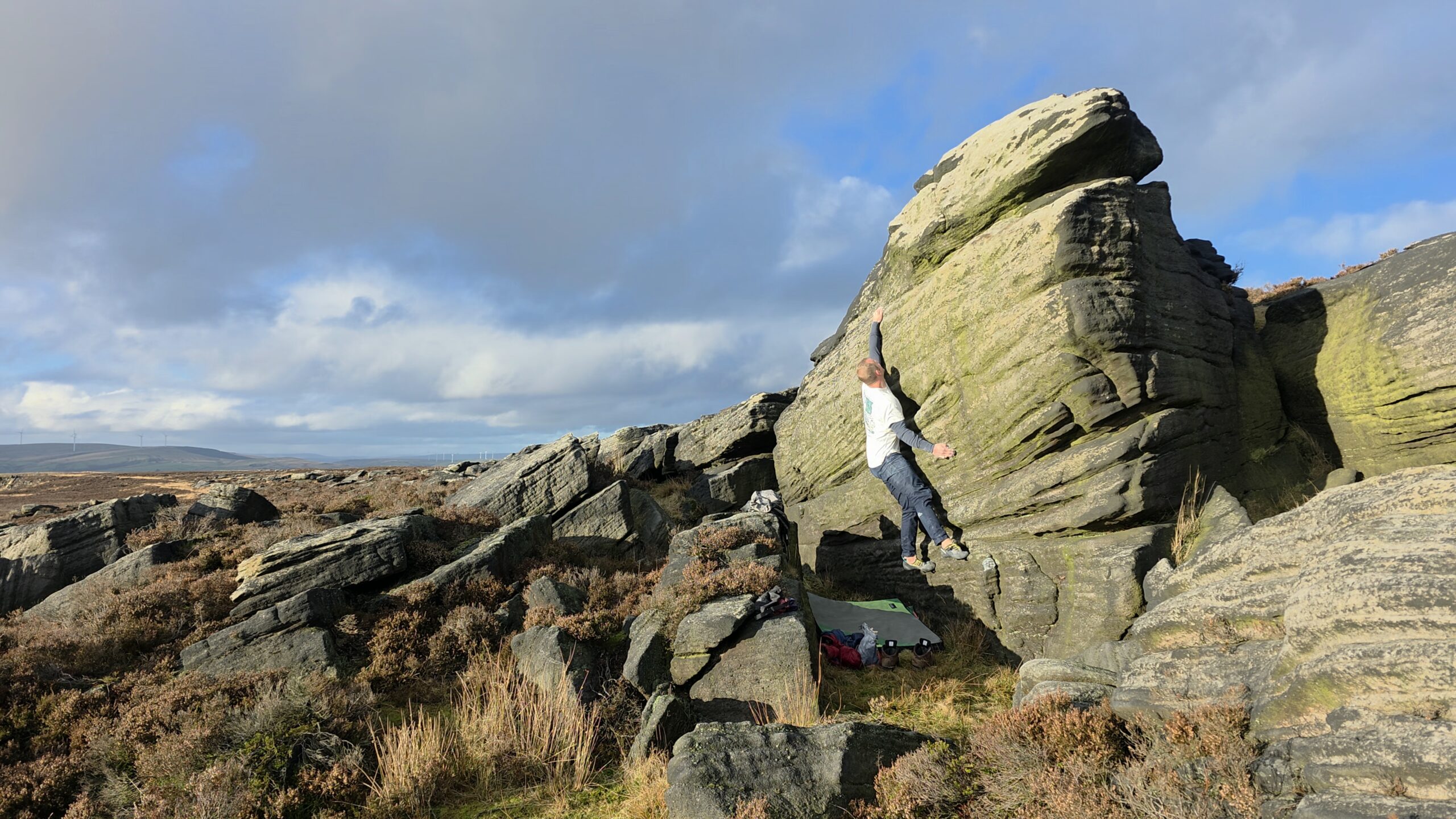A picture of me climbing Flute Note at Stony Edge