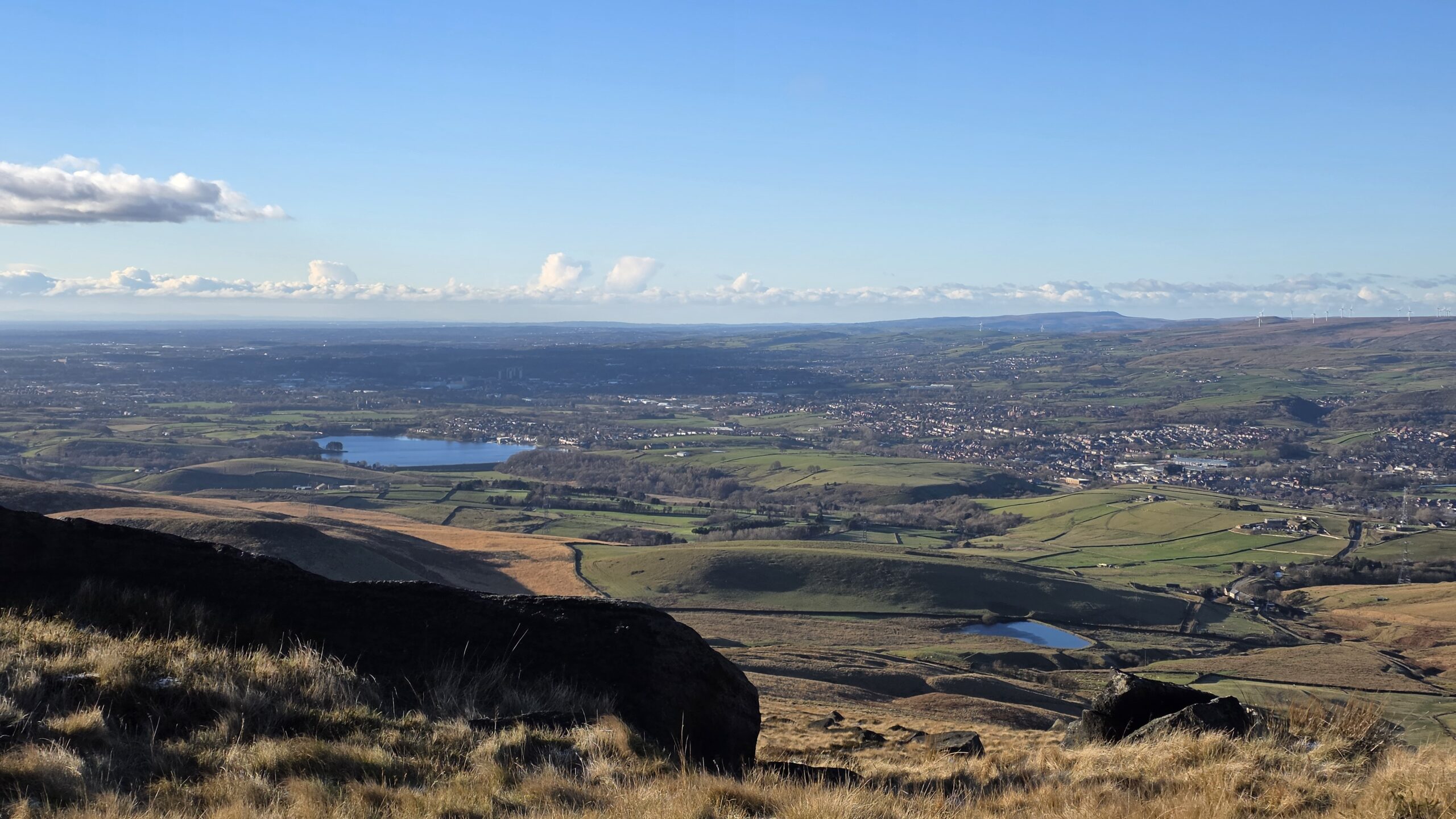 A view of Hollingworth Lake from Insouciance on Blackstone Edge